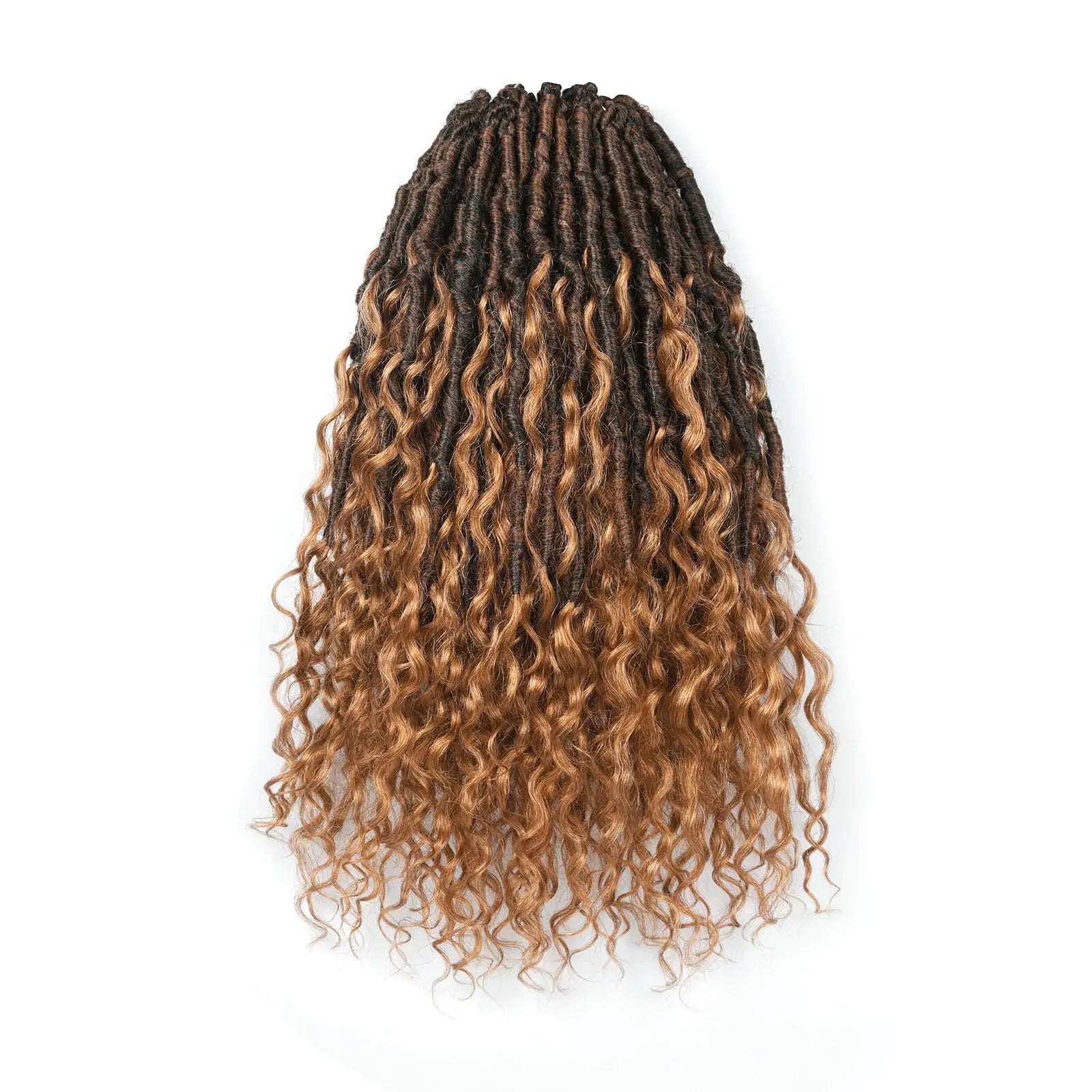 ( US ONLY) FAST SHIPPING PHLocs | Toyotress® Updated Boho Locs With Human Hair Curls Pre Looped Goddess Boho Dreadlocks Curly Ends Hair Extensions Toyotress